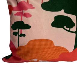 Japanese Cloud Tree Velvet Cushion - Rose - thumbnail 4