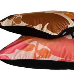 Japanese Cloud Tree Velvet Cushion - Rose - thumbnail 3