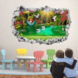 Mermaid Princess Wall Sticker Mural Decal Print Art Kids Girls Bedroom Decor Kd8 - thumbnail 2