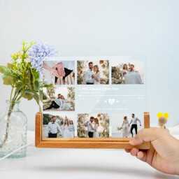 Personalized Couples Gift, Custom Photo Collage Led Light, Personalized Song Night Light, Music Plaque, Best Gift For Her, Girlfriend Gifts - thumbnail 3