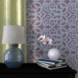 Moroccan Wall Decor Stencil Menara Garden, Allover For Diy - thumbnail 2
