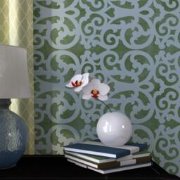Moroccan Wall Decor Stencil Menara Garden, Allover For Diy - thumbnail 1