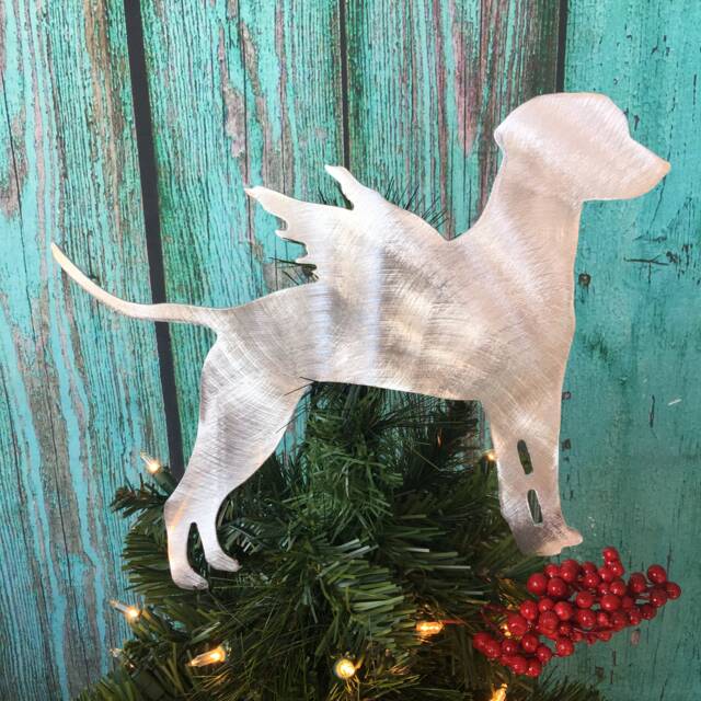 Dalmatian Angel Dog, Beautiful Silhouette in Metal, Christmas Tree Topper, Wall Hanging Or Shelf Art Yard Stake, Great Gift - image 1