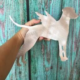 Dalmatian Angel Dog, Beautiful Silhouette in Metal, Christmas Tree Topper, Wall Hanging Or Shelf Art Yard Stake, Great Gift - thumbnail 4