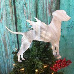 Dalmatian Angel Dog, Beautiful Silhouette in Metal, Christmas Tree Topper, Wall Hanging Or Shelf Art Yard Stake, Great Gift