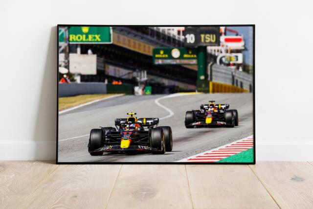 Red Bull Racing F1 Print Verstappen & Perez, Barcelona 2022