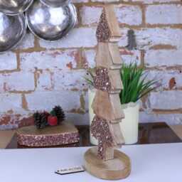 Lovell Christmas Tree Shape Table Decoration Copper Jewel Design 38cm - thumbnail 2