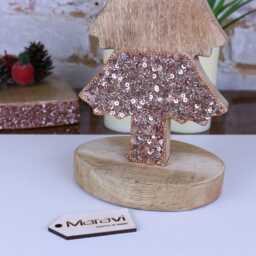 Lovell Christmas Tree Shape Table Decoration Copper Jewel Design 38cm - thumbnail 3