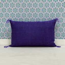 Yakiti-Purple Square Moroccan Pillows , Aka Cactus Silk Pillow, Decorative Pillows, Sabra Pillows, Moroccan Decor Designer Cactus - thumbnail 3