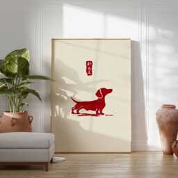 Dachshund Poster, Dog Wall Art, Sausage Print, Cute Pet Decor, Puppy Lover Gift, Posters - thumbnail 2