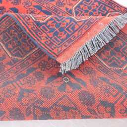 3x10 Runner Rug, Stunning Afghan Bukhara Rug, Hand Knotted Wool Vintage Pattern Oriental Red Turkmen Tribal 10 Ft Hallway Rug - thumbnail 4