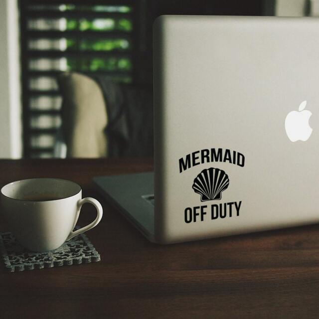 Mermaid Off Duty Vinyl Decal - Under The Sea Laptop Car Sticker - image 1