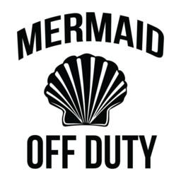 Mermaid Off Duty Vinyl Decal - Under The Sea Laptop Car Sticker - thumbnail 3
