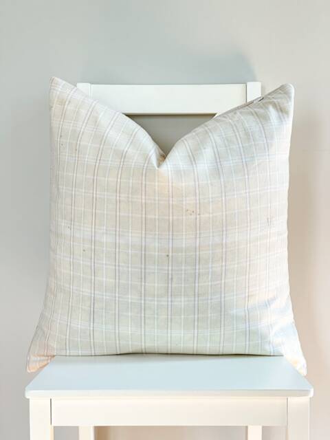 Brown Tribal Hemp Hand Woven Natural Dye Color Hmong Lumbar Pillow Cover - image 1