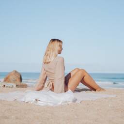 Large Light Pink Linen Beach Towel, Towel 140 X 180cm, Picnic - thumbnail 4