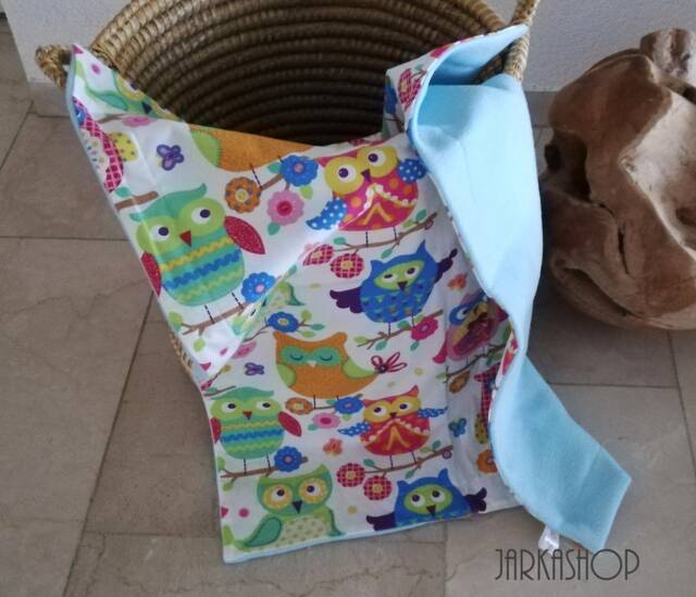 Baby Blanket Owl Pink - Green Mint, Crawlblanket Blanket, Cuddly Stroller Wrap Pad For On The Go - image 1