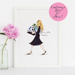 Art Print Holiday Rush - Holiday - Christmas Gifts Decor Fashion Illustration Print By Melsy's Illustrations - thumbnail 2