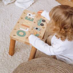 Name Puzzle Step Stool Bench Gifts For Toddlers Stools With Customized Personalized Kids Children's Birthday Gift