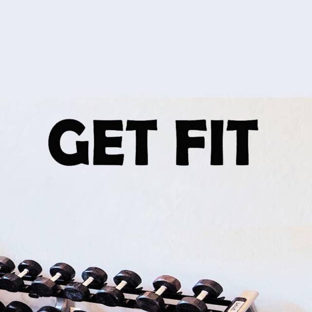 Vwaq Get Fit Health & Fitness Wall Decal Motivational Quotes Art Vwaq-1652 - image 1