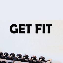 Vwaq Get Fit Health & Fitness Wall Decal Motivational Quotes Art Vwaq-1652 - thumbnail 1