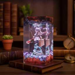 Frieren Beyond Journey's End Resin Lamp, Anime Night Light, Elf Mage Otaku Gift For Fans Home Office Desk Decor, Her - thumbnail 2