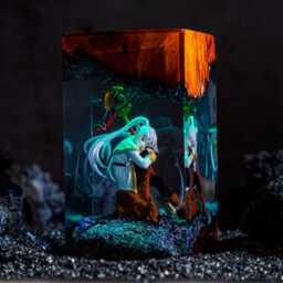Frieren Beyond Journey's End Resin Lamp, Anime Night Light, Elf Mage Otaku Gift For Fans Home Office Desk Decor, Her - thumbnail 4