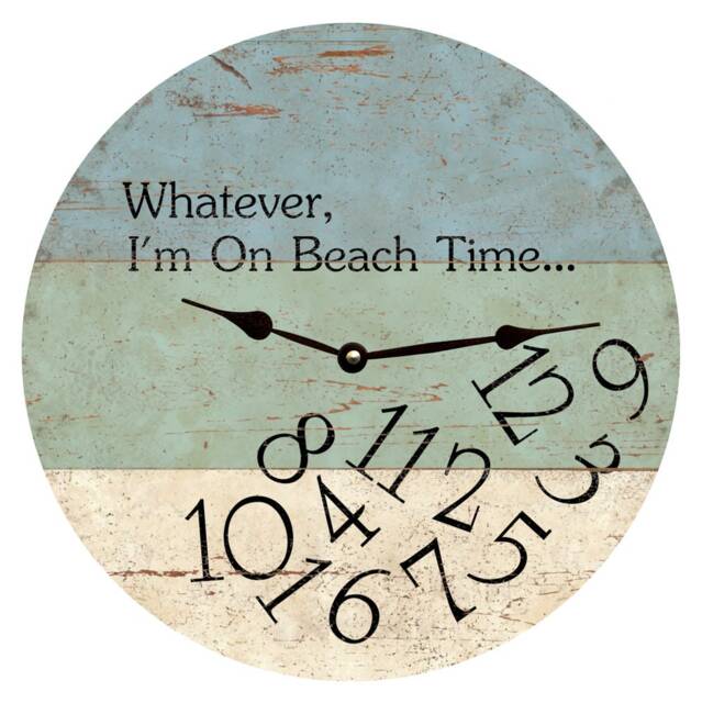 Whatever I'm On Beach Time Clock-Whatever Wall Clock - image 1