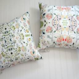 Botanical Mood No.2, Pillow Cover, Designer Fabric Farmhouse Decor, Cottage 18x18, 20x20, 22x22, 24x24 - thumbnail 3