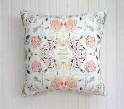 Botanical Mood No.2, Pillow Cover, Designer Fabric Farmhouse Decor, Cottage 18x18, 20x20, 22x22, 24x24 - thumbnail 1