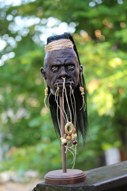 Shrunken Head Tribal Replica - image 1