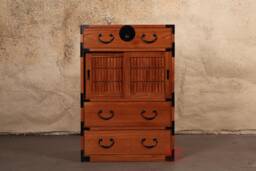 Japanese Style Kiri Wood Choba Dansu, Tansu, Merchant Chest. - Kb33 - thumbnail 1