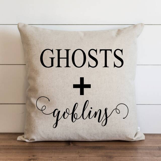 Halloween Pillow Cover // Ghosts + Goblins Decor Fall Autumn Thanksgiving Home - image 1