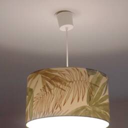 Lampshade Or Pendant Light With Exotic Gold Leaf Motif - A Great Gift Idea For Christmas Birthdays Trendy Green Decoration - thumbnail 3