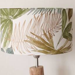 Lampshade Or Pendant Light With Exotic Gold Leaf Motif - A Great Gift Idea For Christmas Birthdays Trendy Green Decoration - thumbnail 2