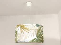 Lampshade Or Pendant Light With Exotic Gold Leaf Motif - A Great Gift Idea For Christmas Birthdays Trendy Green Decoration - thumbnail 1