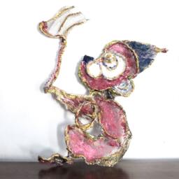 Chinese New Year 2016 Monkey Wire Mesh Sculpture Ooak - thumbnail 3
