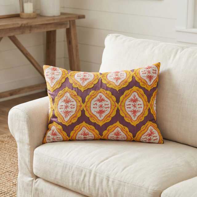 Suzani Pillow Milla, Suzani Cushion Cover - image 1