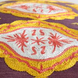 Suzani Pillow Milla, Suzani Cushion Cover - thumbnail 4