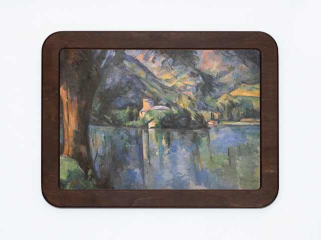Lake Annecy Framed Art Print, Paul C??zanne Landscape, Wooden Frame - image 1