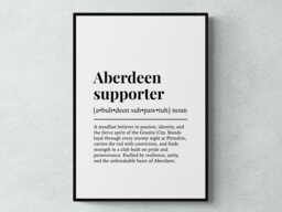 Aberdeen Supporter Funny Definition Sport Football Gift Wall Art Print - thumbnail 1