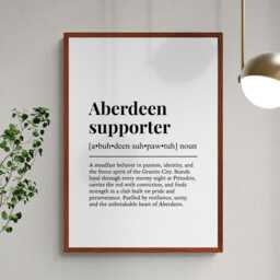 Aberdeen Supporter Funny Definition Sport Football Gift Wall Art Print - thumbnail 2