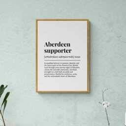 Aberdeen Supporter Funny Definition Sport Football Gift Wall Art Print - thumbnail 3