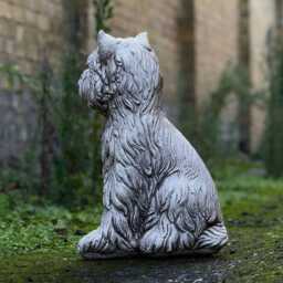 Fantasy West Highland Terrier Statue Concrete Westie Dog Sculpture Outdoor Pet Figurine Memorial Stone Lover Gift Decor - thumbnail 3