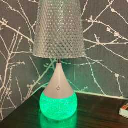 Diamond Shade Led Colour Changing Glitter Lamp 13 X 28cm - thumbnail 2