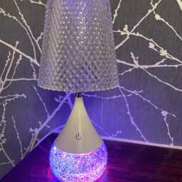 Diamond Shade Led Colour Changing Glitter Lamp 13 X 28cm - thumbnail 3
