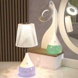 Diamond Shade Led Colour Changing Glitter Lamp 13 X 28cm - thumbnail 4
