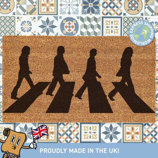 The Beatles Abbey Road Doormat, Rock & Roll Pop Culture Gift, Road, Gift For Him, Music Themed Door Mat - image 1