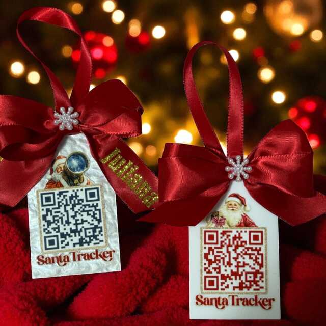 Santa Tracker Ornament-Christmas Tree-Decoration With Qr Code-Track Santas Journey-Fun Christmas Eve Gift For Kids - image 1