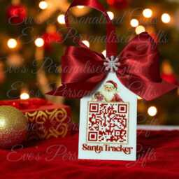 Santa Tracker Ornament-Christmas Tree-Decoration With Qr Code-Track Santas Journey-Fun Christmas Eve Gift For Kids - thumbnail 3