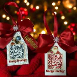 Santa Tracker Ornament-Christmas Tree-Decoration With Qr Code-Track Santas Journey-Fun Christmas Eve Gift For Kids